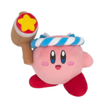 Front. Little Buddy - Kirby Hammer 5 Inch Collector Plush - Pink.