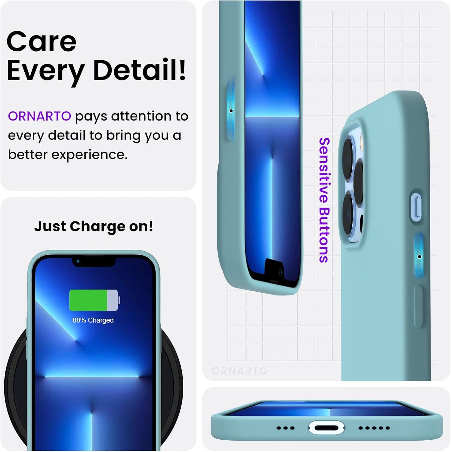 Care Every Detail! ORNARTO pays attention to every detail to bring you a better experience. Just Charge on! Sensitive Buttons 88% Charged ORNARTO