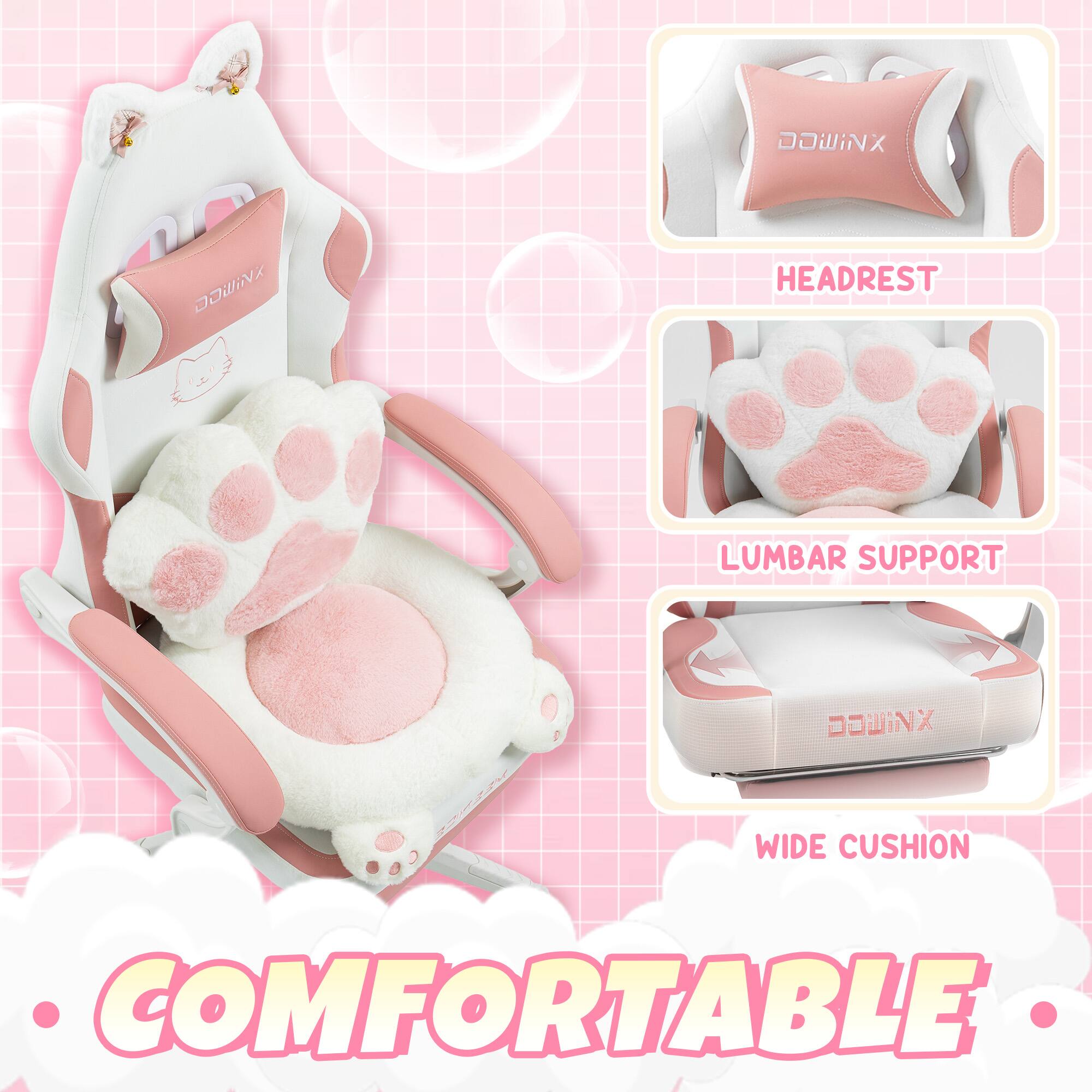 DOWINX JIN HEADREST LUMBAR SUPPORT WIDE CUSHION COMFORTABLE