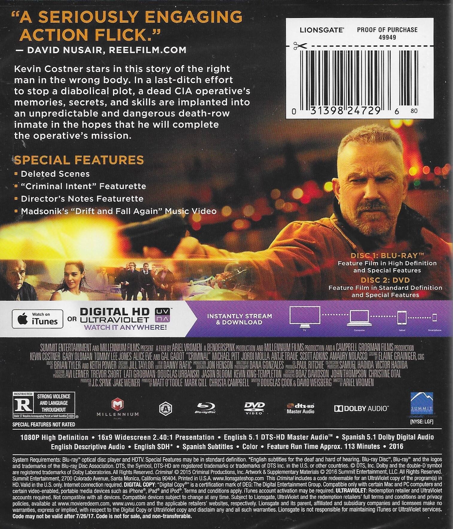 Alt View 1. Criminal   - BLU-RAY.