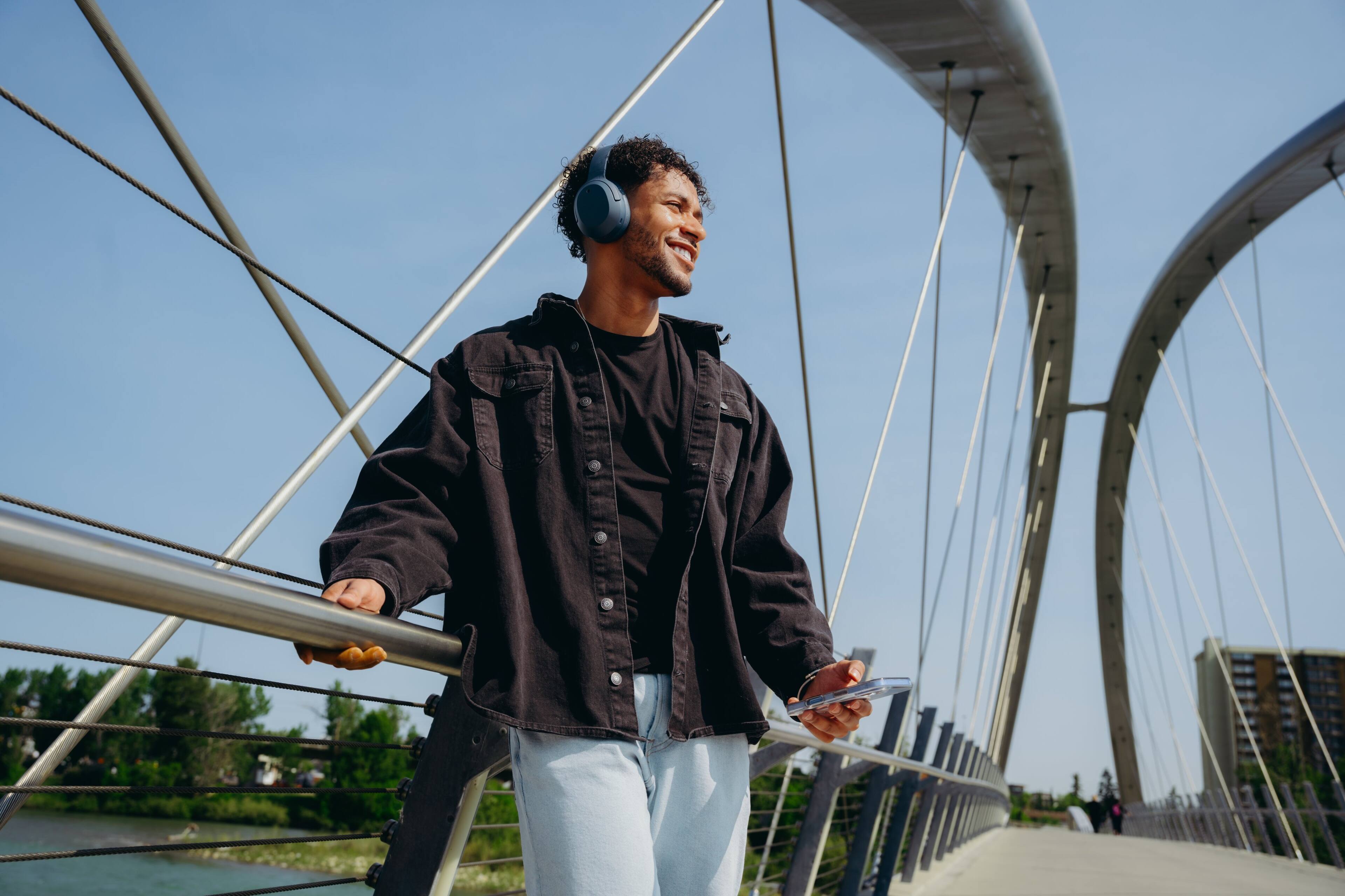 Back. Edifier - Edifier W820NB Plus Bluetooth ANC Over-Ear Headphones - Navy - Navy.