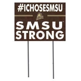 Jardine - Southwest Minnesota State Mustangs 18" x 24" I Chose Yard Sign - Brown