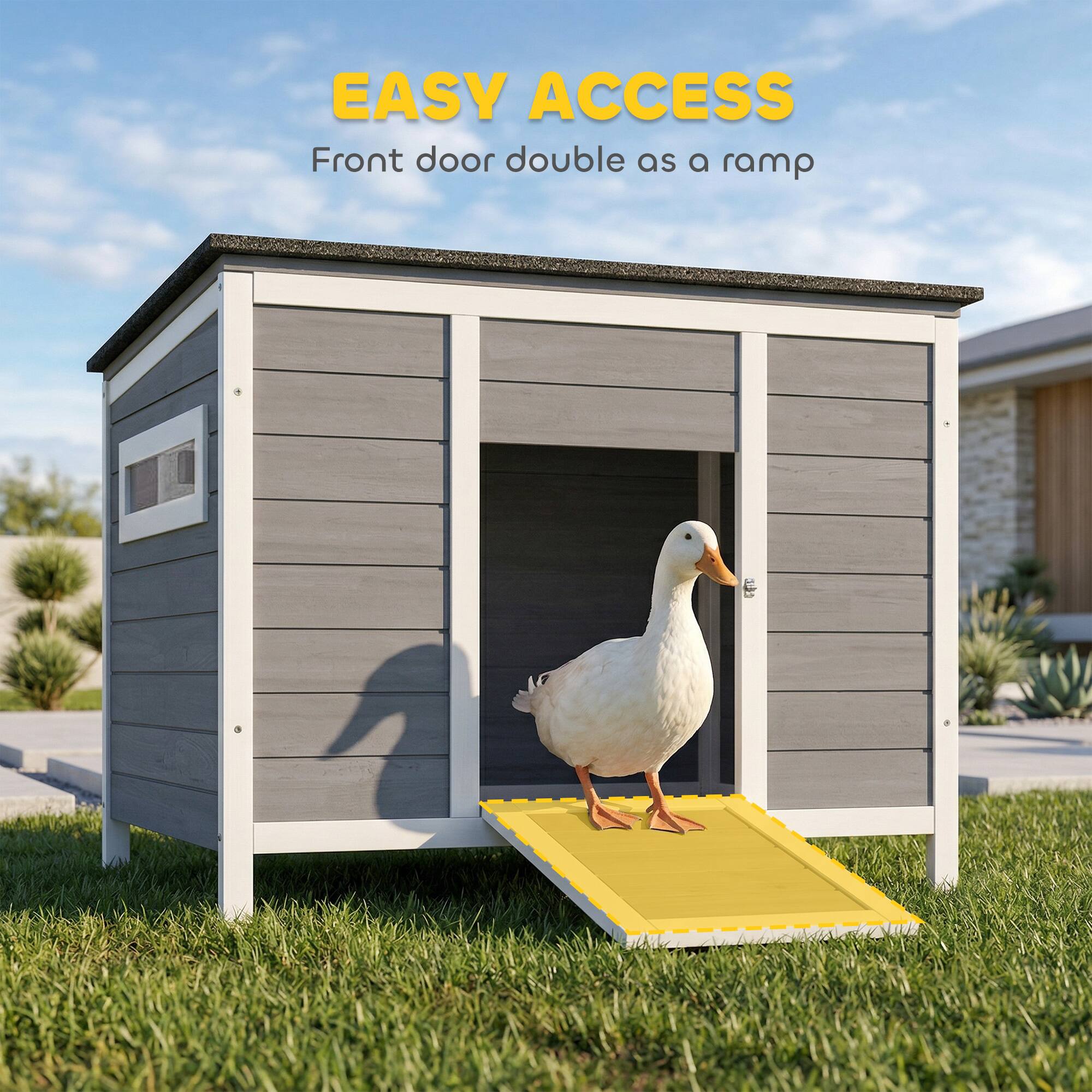EASY ACCESS  
Front door double as a ramp