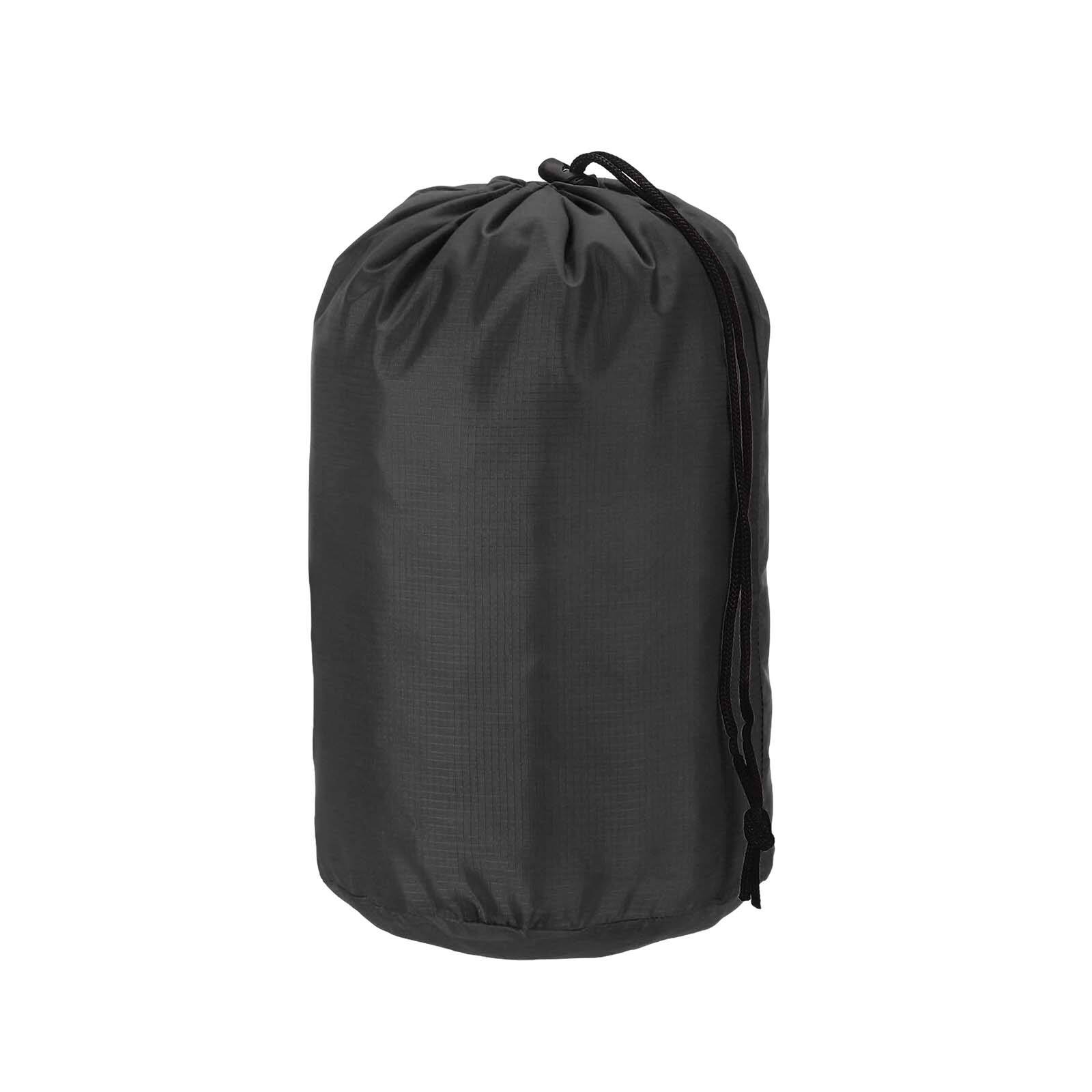 Front. Unique Bargains - Stuff Sack, Nylon Waterproof Storage Sack, Portable Drawstring Dry Bag with Toggle, 3x7Inch, for Camping - Black.