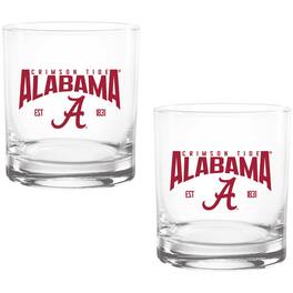 Indigo Falls - Alabama Crimson Tide Two-Pack 14oz. Established Rocks Glass Set - Multicolor