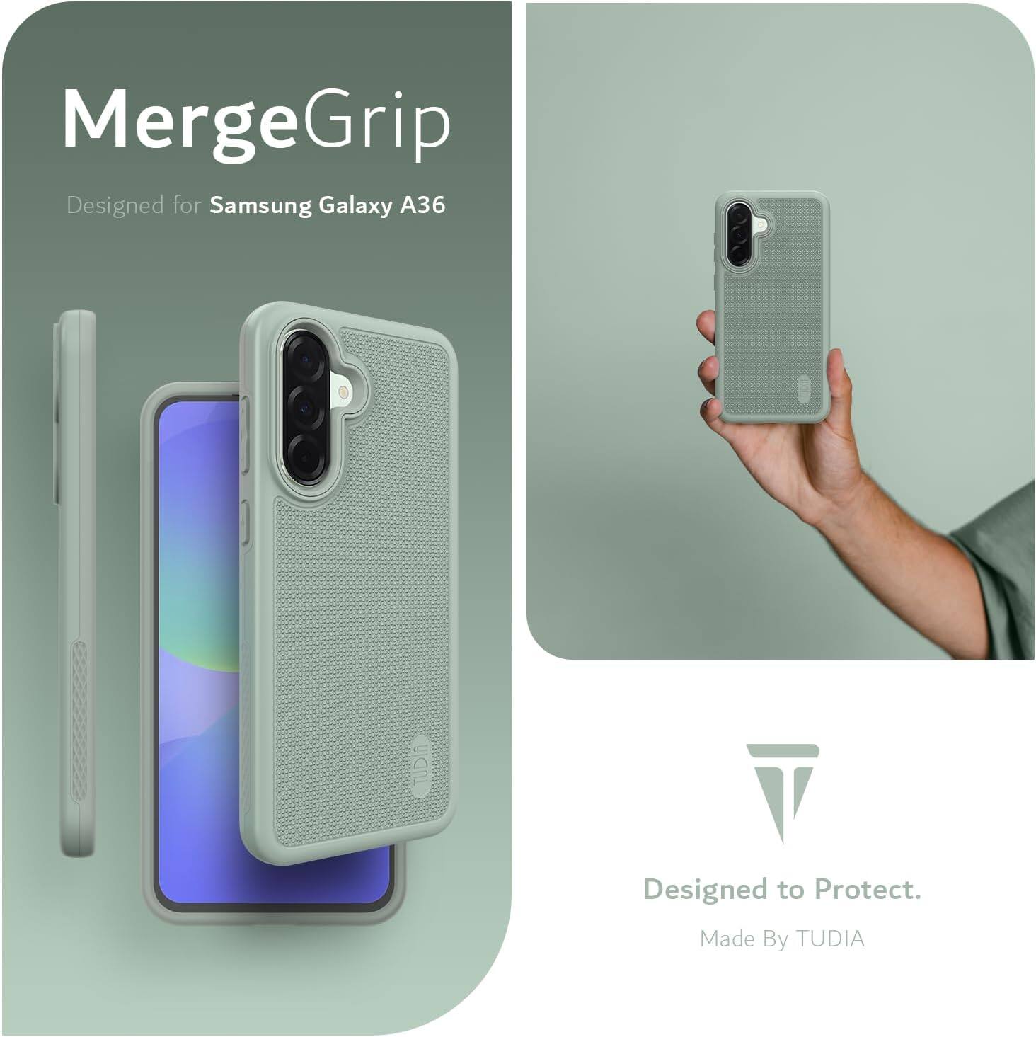 MergeGrip  
Designed for Samsung Galaxy A36  

Designed to Protect.  
Made By TUDIA