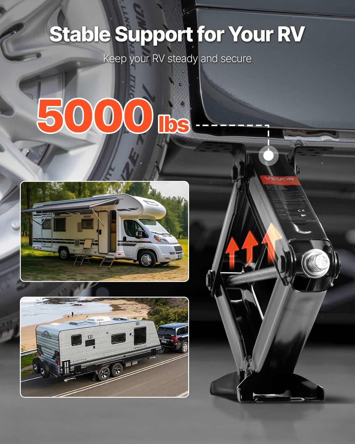 Stable Support for Your RV  
Keep your RV steady and secure  
5000 lbs