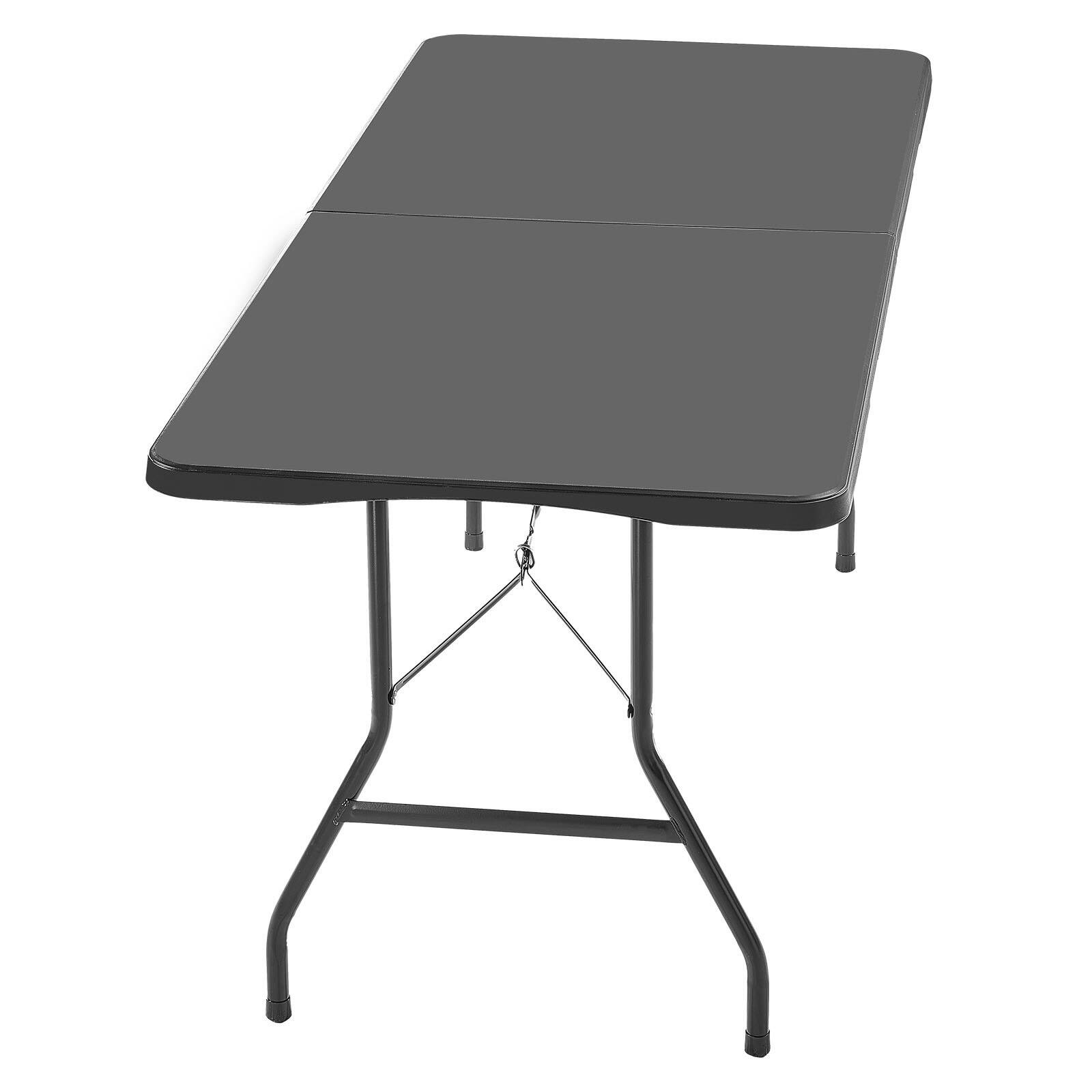 Alt View 10. Glintex - Folding Camping Table, 6Ft Fold-in-Half Utility Desk with Handle, Heavy Duty for Outdoor Party Picnic - Black.