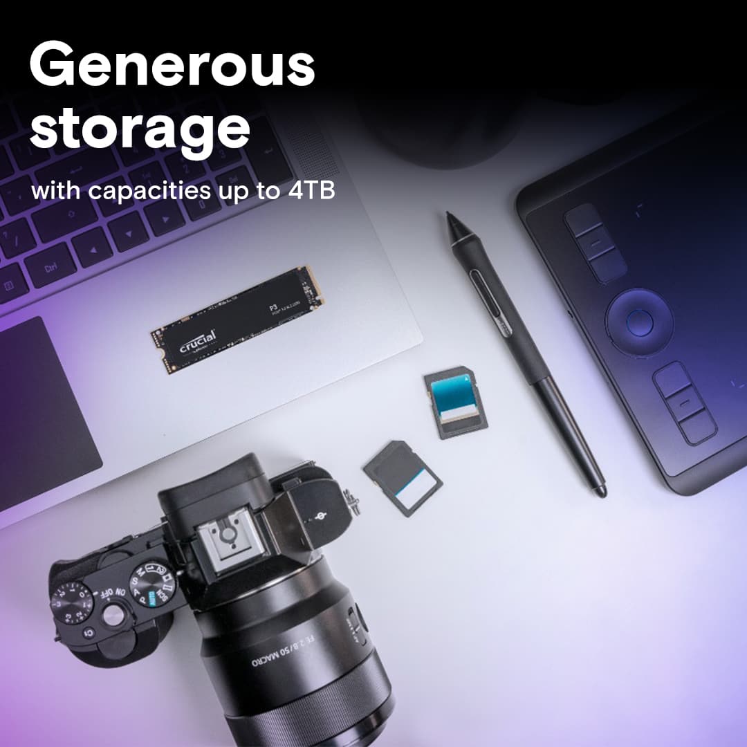 Generous storage with capacities up to 4TB.