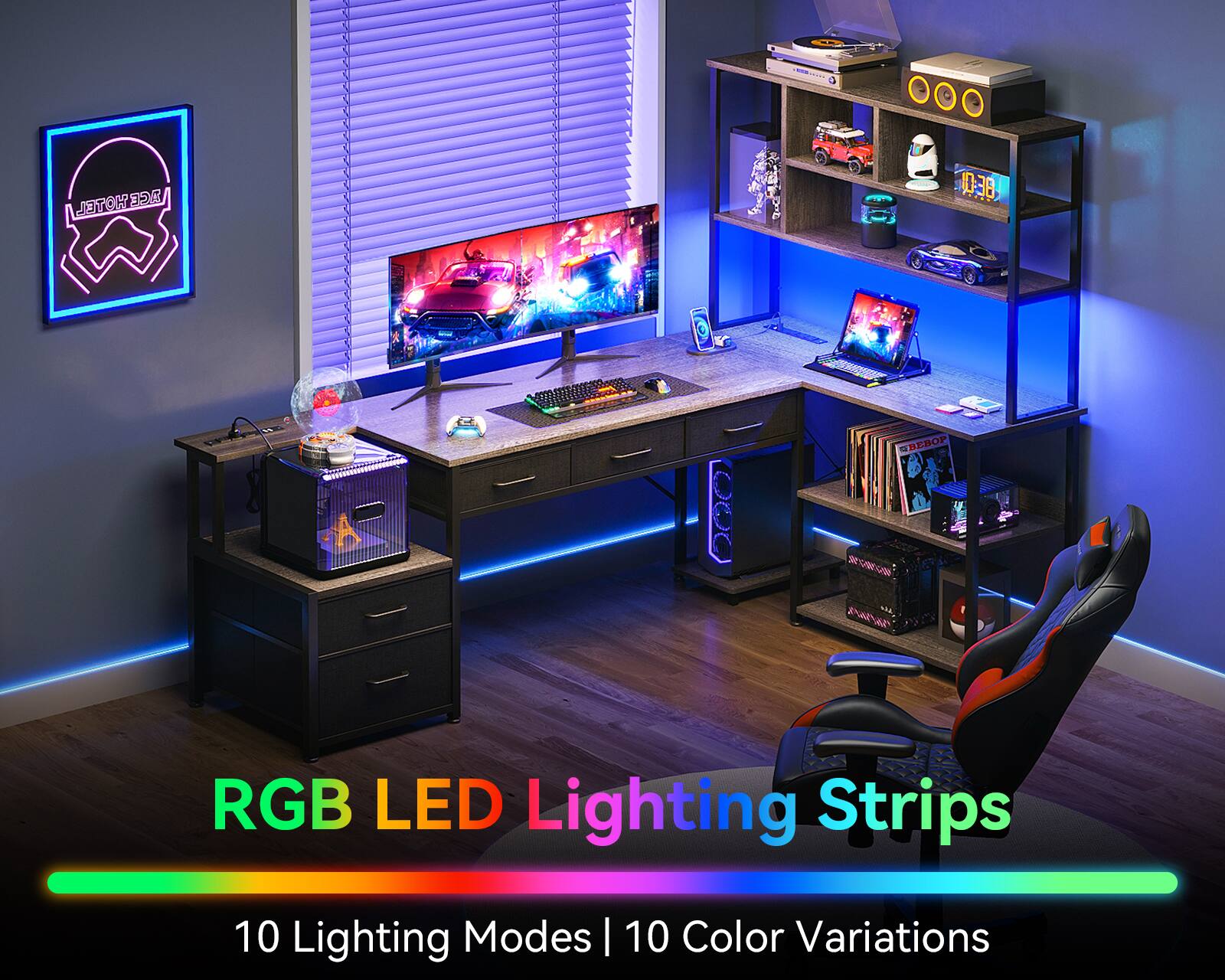 GEHOTEL 35 0038 SBEBOP RGB LED Lighting Strips  
10 Lighting Modes | 10 Color Variations
