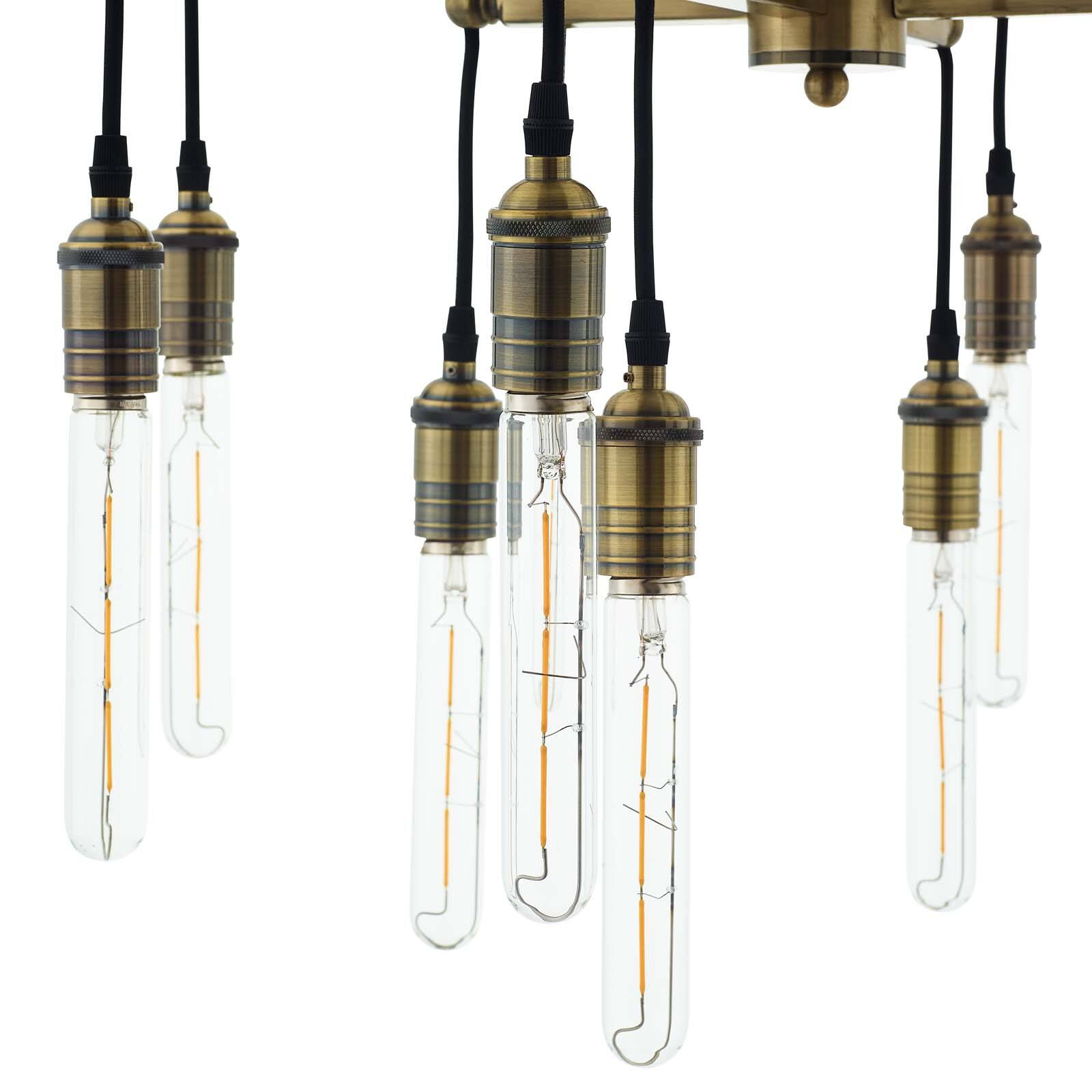 Alt View 1. Modway - Resolve Antique Brass Ceiling Light Pendant Chandelier by Modway - Yellow.