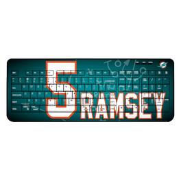 Keyscaper - Jalen Ramsey Miami Dolphins Wireless Keyboard - Black