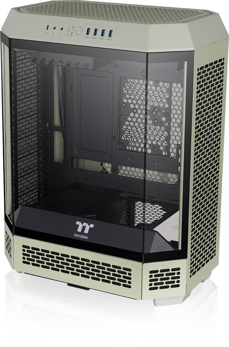 Alt View 11. Thermaltake - Tower 600 Mid Tower ATX PC Case - Matcha Green.