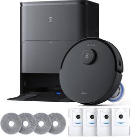 ECOVACS Robotics - DEEBOT T30S Care Robot Vacuum and Mop 11000Pa, ZeroTangle, Edge Mopping, Self-Emptying, Auto-Mop Lifting, Obstacle Avoid - Black