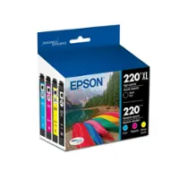Epson - 220/220XL 4-Pack Ink Cartridges High Capacity and Standard Capacity - Black/Cyan/Magenta/Yellow - Front_Zoom