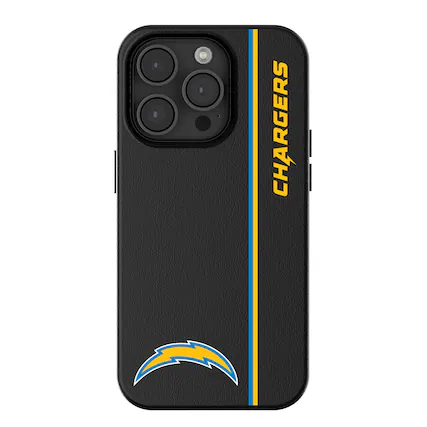 Front. Keyscaper - Los Angeles Chargers iPhone Magnetic Bump Case - 13 - Black.