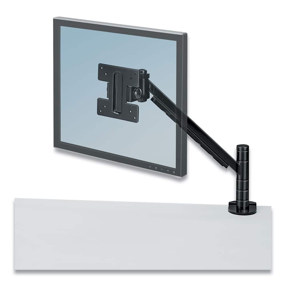 Fellowes - 180 Degree Rotation 45 Degree Tilt 360 Degree Pan Supports 20 lbs. Designer Suites Flat Panel Monitor Arm - Black
