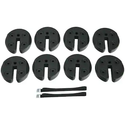 Front. Mondawe - 8 pieces Weight Plates Patio Canopy Tent Gazebo Shade Umbrella Water Filled - Black.