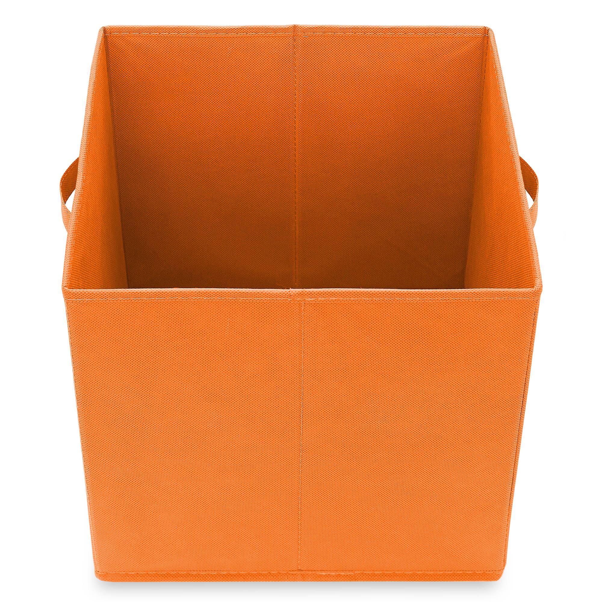 Alt View 3. Casafield - (Set of 6) Collapsible Fabric Cubes - Storage Bins - Orange.