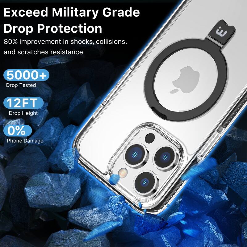 Exceed Military Grade Drop Protection
80% improvement in shocks, collisions, and scratches resistance
5000+ Drop Tested
12FT Drop Height
0% Phone Damage