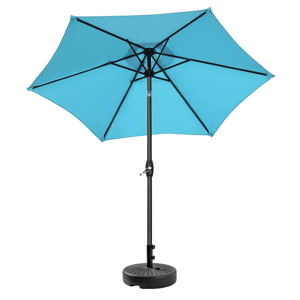 Back. Ainfox - Ainfox 9ft Patio Umbrella With Round umbrella base - Red.
