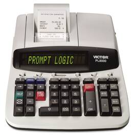 Victor - PL8000 8 Lines/Sec One-Color Prompt Logic Printing Calculator - Print - Black