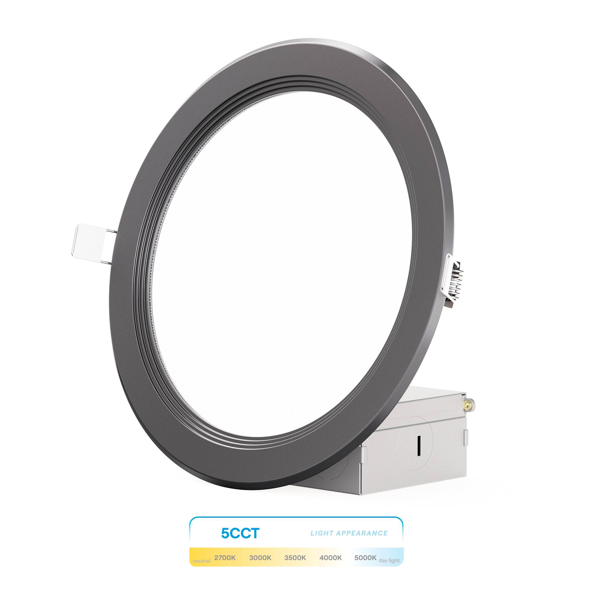 Infibrite - 6 In. Ultra-Thin Recessed LED Downlight 12W 1050LM 5CCT Selectable Wet Rated, Triac Dimmable Trim 24-Pac - Black price history on PriceWatchPro