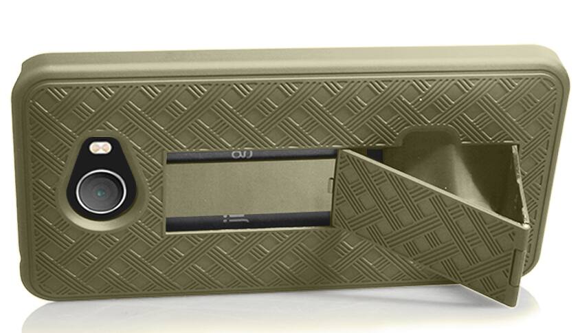 Alt View 4. Nakedcellphone - Slim Case with Kickstand for Jitterbug Smart2 - Gold.