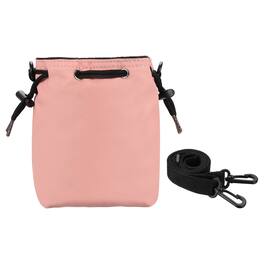 Unique Bargains - PU Leather Drawstring Camera Bag, Small Protective Lens Case for Nikon Z9, Z7ll, Fuji X-T50 - Pink