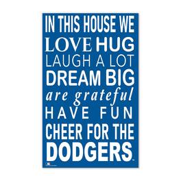Fan Creations - Los Angeles Dodgers 11" x 19" Briteline In This House Sign - Multicolor