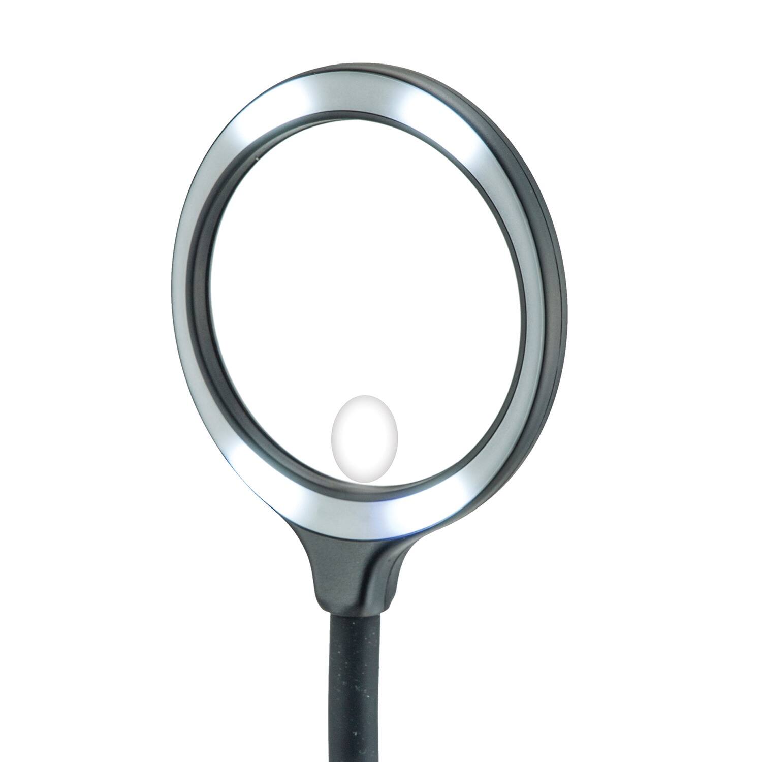 Alt View 5. Carson - DeskBrite 300 2x Aspheric COB LED Desk Magnifier, 5x Spot Lens.