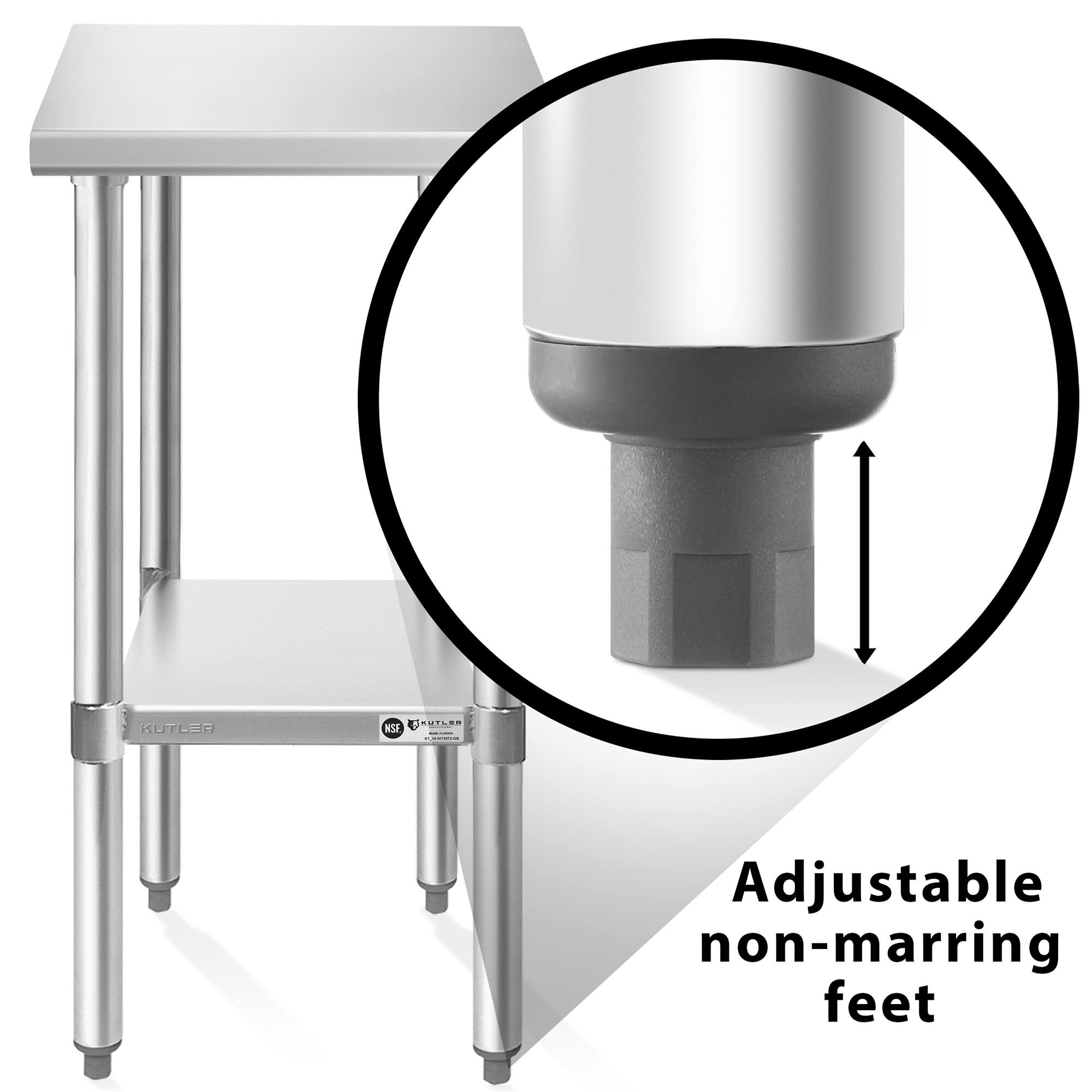RUTLER NST COIERS  
Adjustable non-marring feet