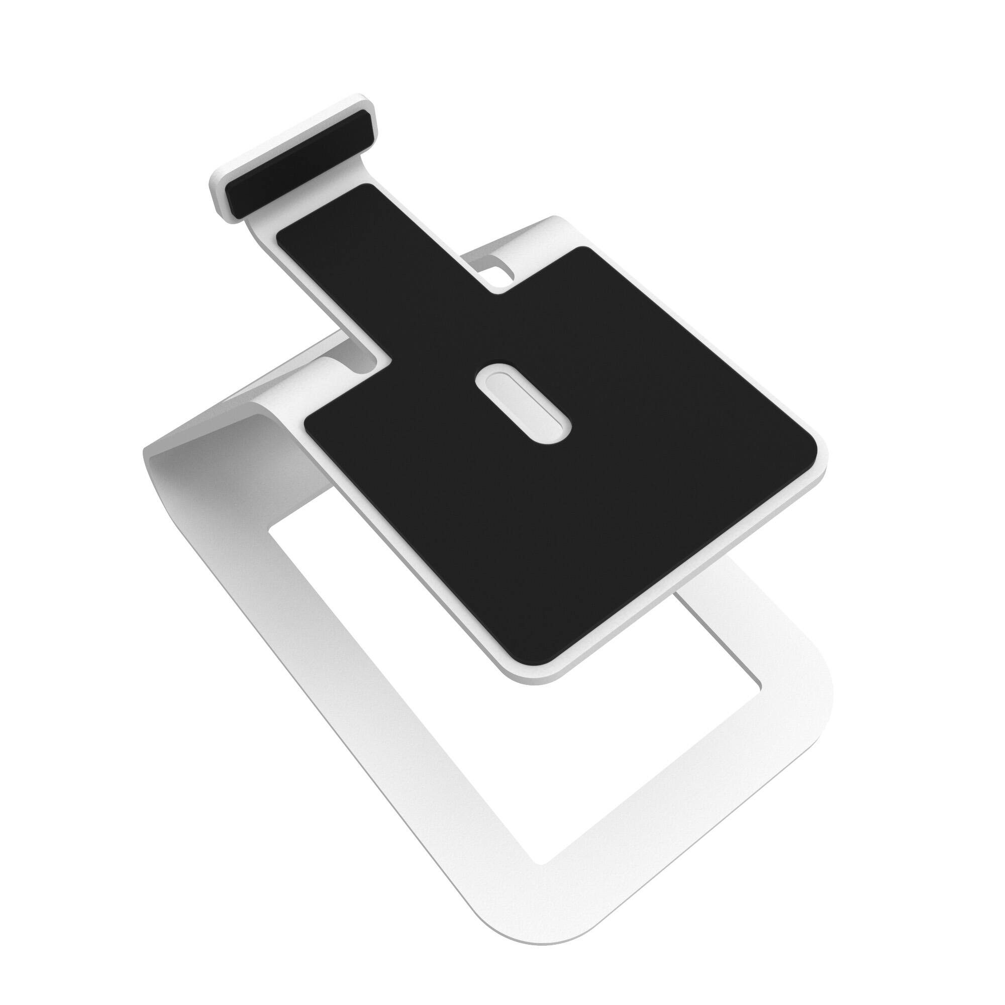 Alt View 2. Kanto - Elevated Desktop Speaker Stands for Midsize Speakers, Pair - White.