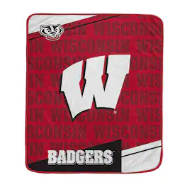 Pegasus - Wisconsin Badgers 50" x 60" Diagonal Ghost Ultra Soft Blanket - Multicolor