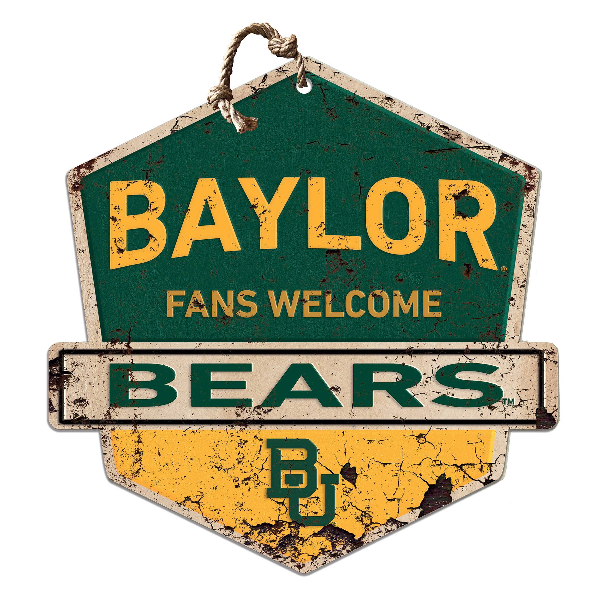 Jardine - Baylor Bears Fans Welcome Sign - Green