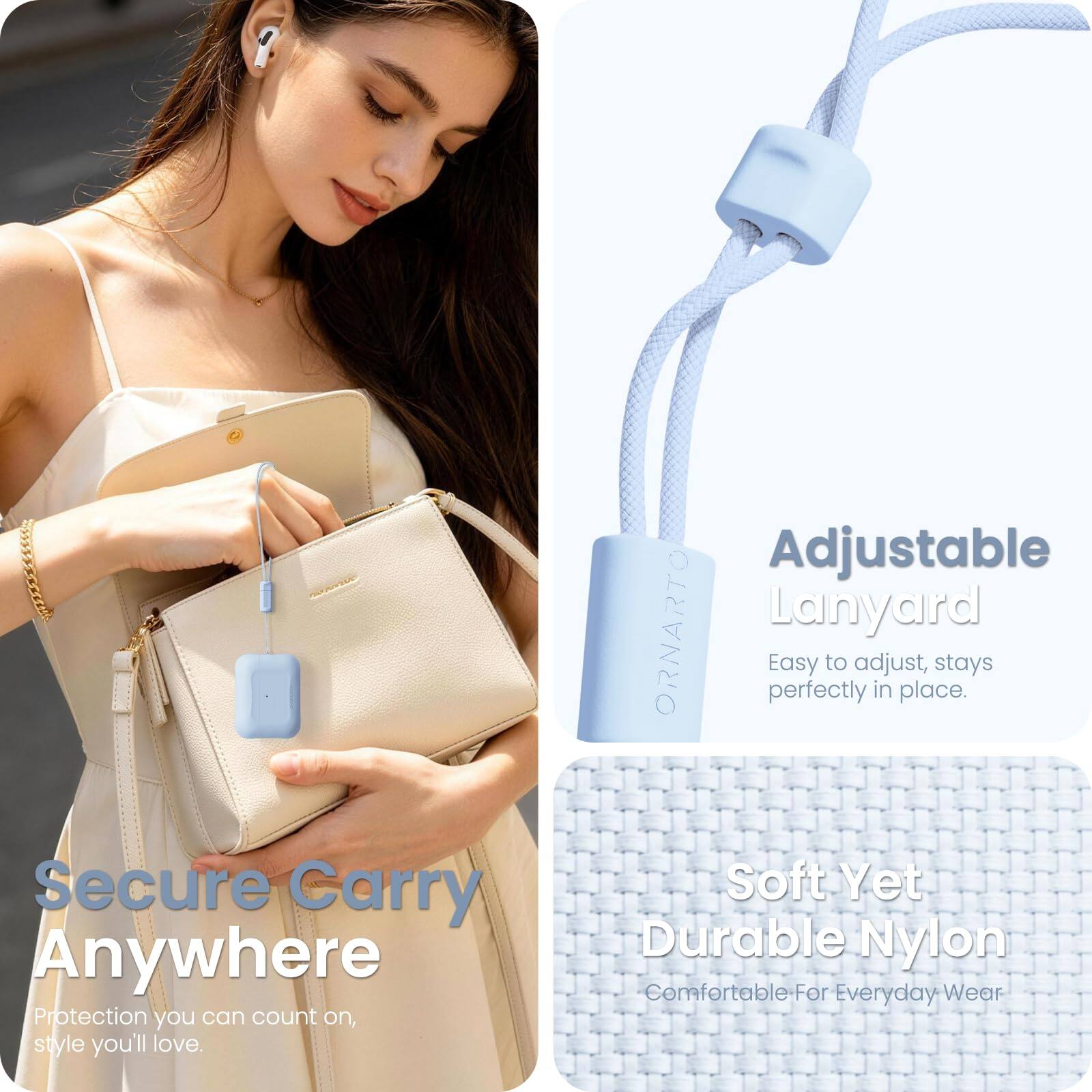 Adjustable ORNARTO Lanyard

Easy to adjust, stays perfectly in place.

Secure Carry Anywhere
Protection you can count on, style you'll love.

Soft Yet Durable Nylon
Comfortable For Everyday Wear