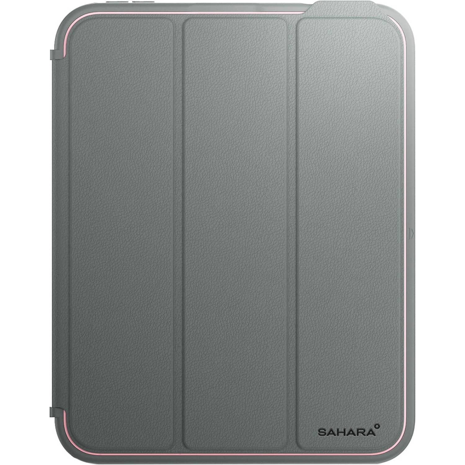 Front. SaharaCase - Raider Series Heavy Duty Folio Case for Apple iPad mini (A17 Pro) and iPad mini (6th Gen) - Mist Gray/Pink.