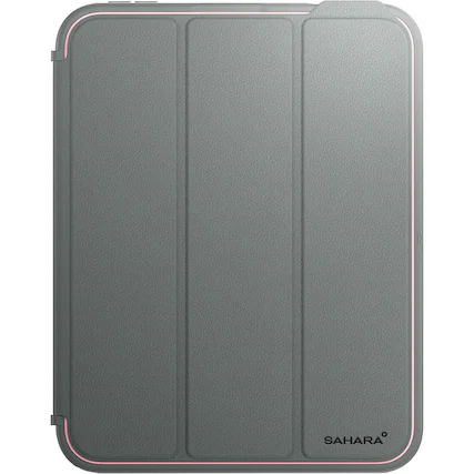 Front. SaharaCase - Raider Series Heavy Duty Folio Case for Apple iPad mini (A17 Pro) and iPad mini (6th Gen) - Mist Gray/Pink.