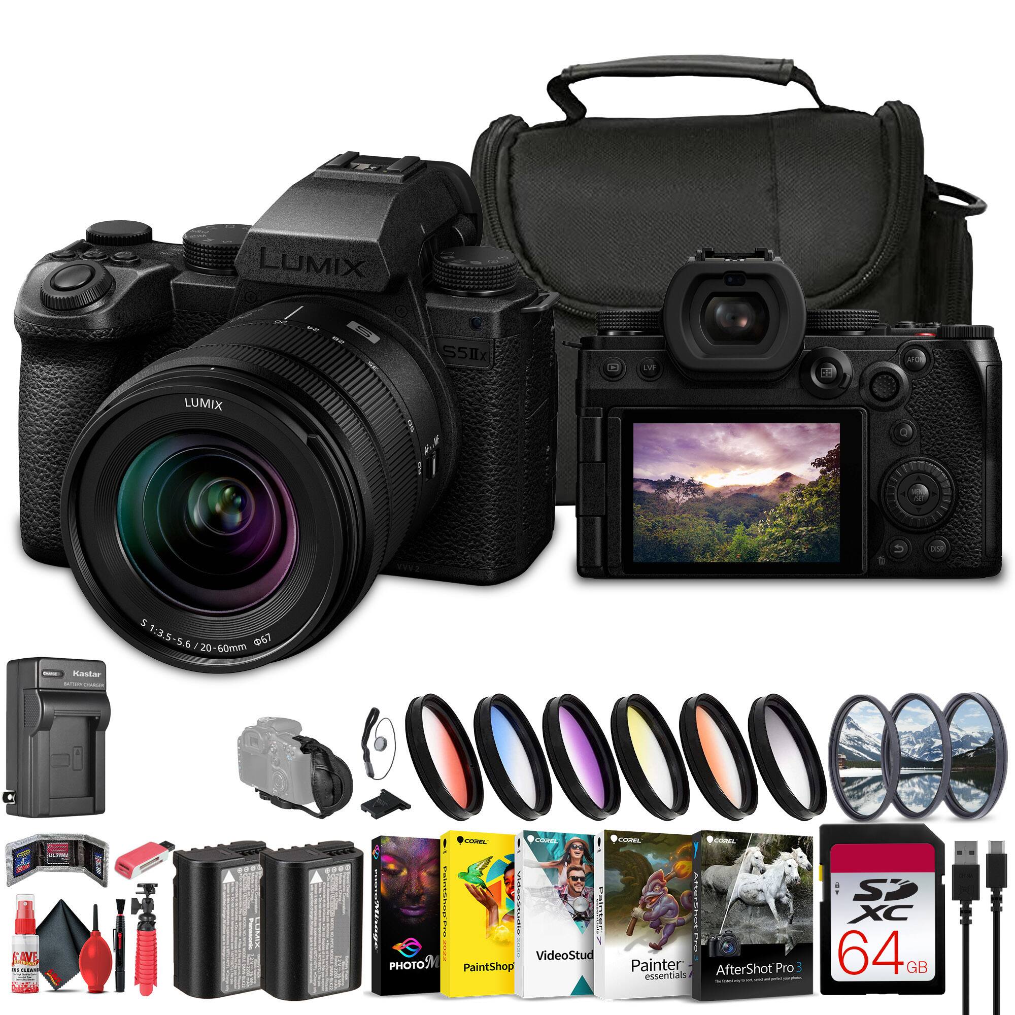 Panasonic - Lumix S5 IIX Mirrorless Camera w 20-60mm Lens + 64GB Memory Card + More (International Version)