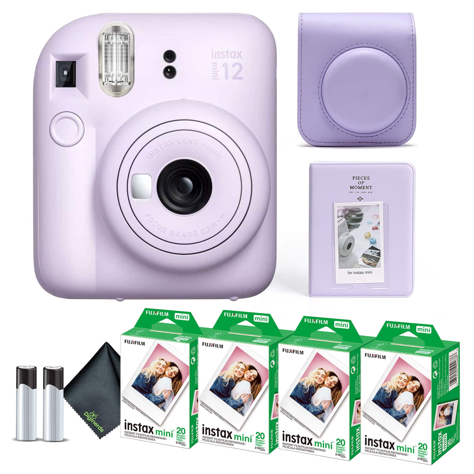 Fujifilm - INSTAX MINI 12 Instant Film Camera with Instant Film - Lilac Purple