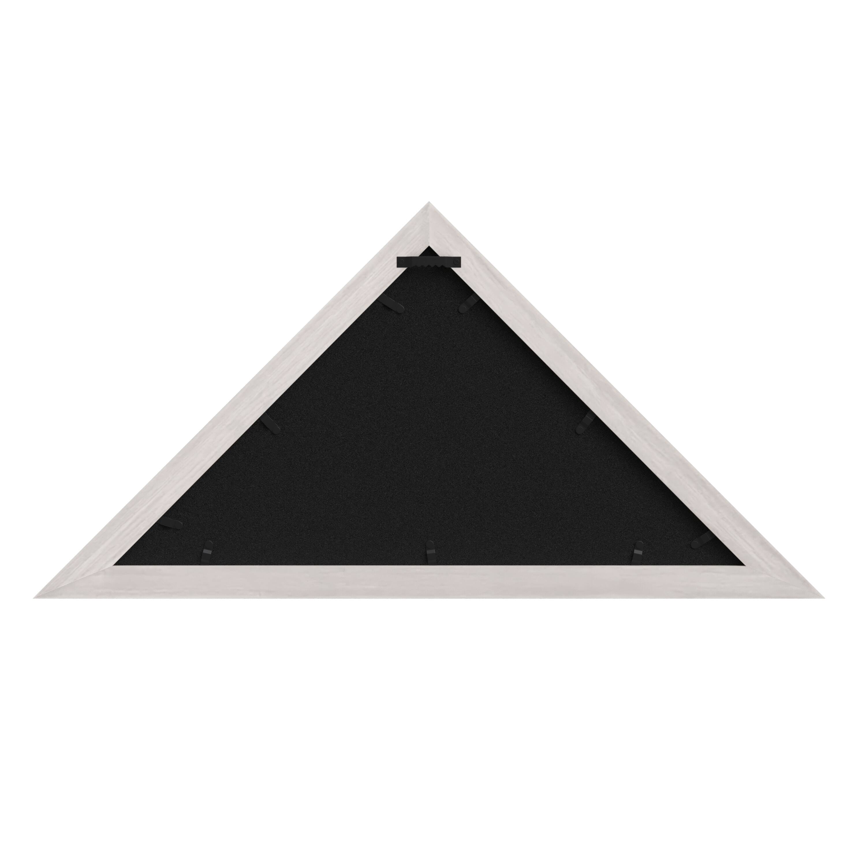 Alt View 7. Emma + Oliver - Norton Rustic Military Flag Shadow Box for 9.5' x 5' American Veteran Burial Flag - Wall Mount or Freestanding - White Wash.