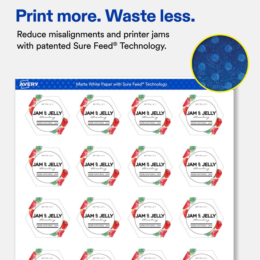 Labels In Mail Merge Avery Avery® Matte Hexagon Labels, 1 1/2