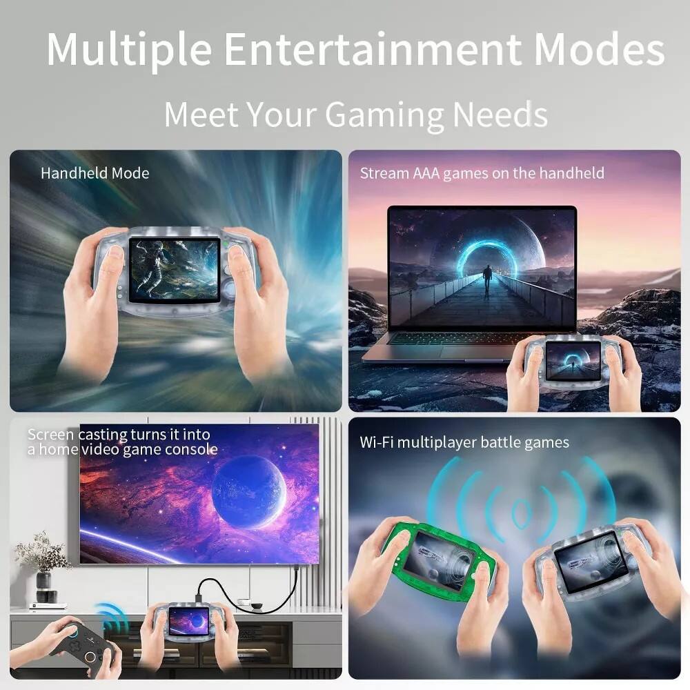 Multiple Entertainment Modes
Meet Your Gaming Needs
Handheld Mode
Stream AAA games on the handheld
Screen casting turns it into a home video game console
Wi-Fi multiplayer battle games