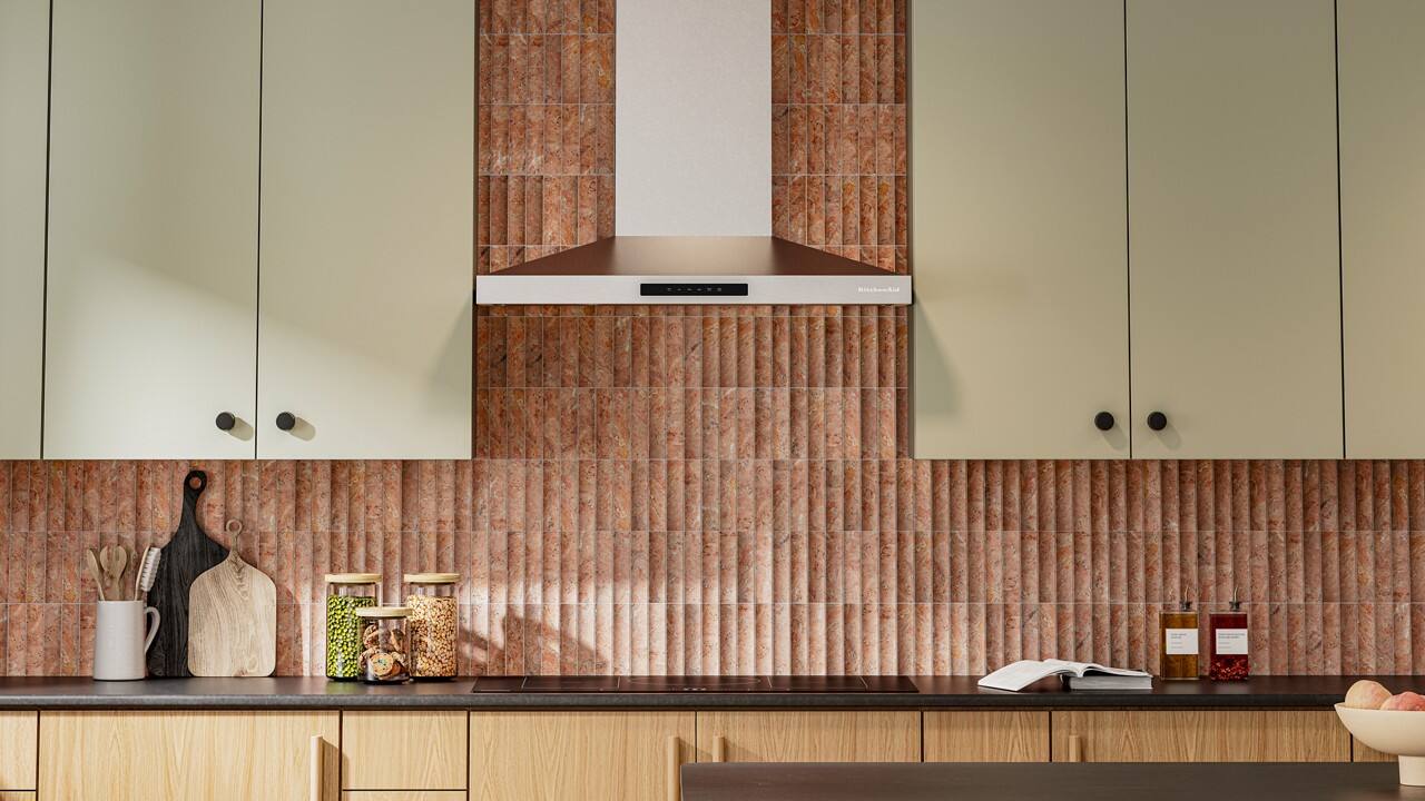 Alt View 2. KitchenAid - 36" Vented or Convertible to Recirculating Wall- Mount Hood - Stainless Steel.