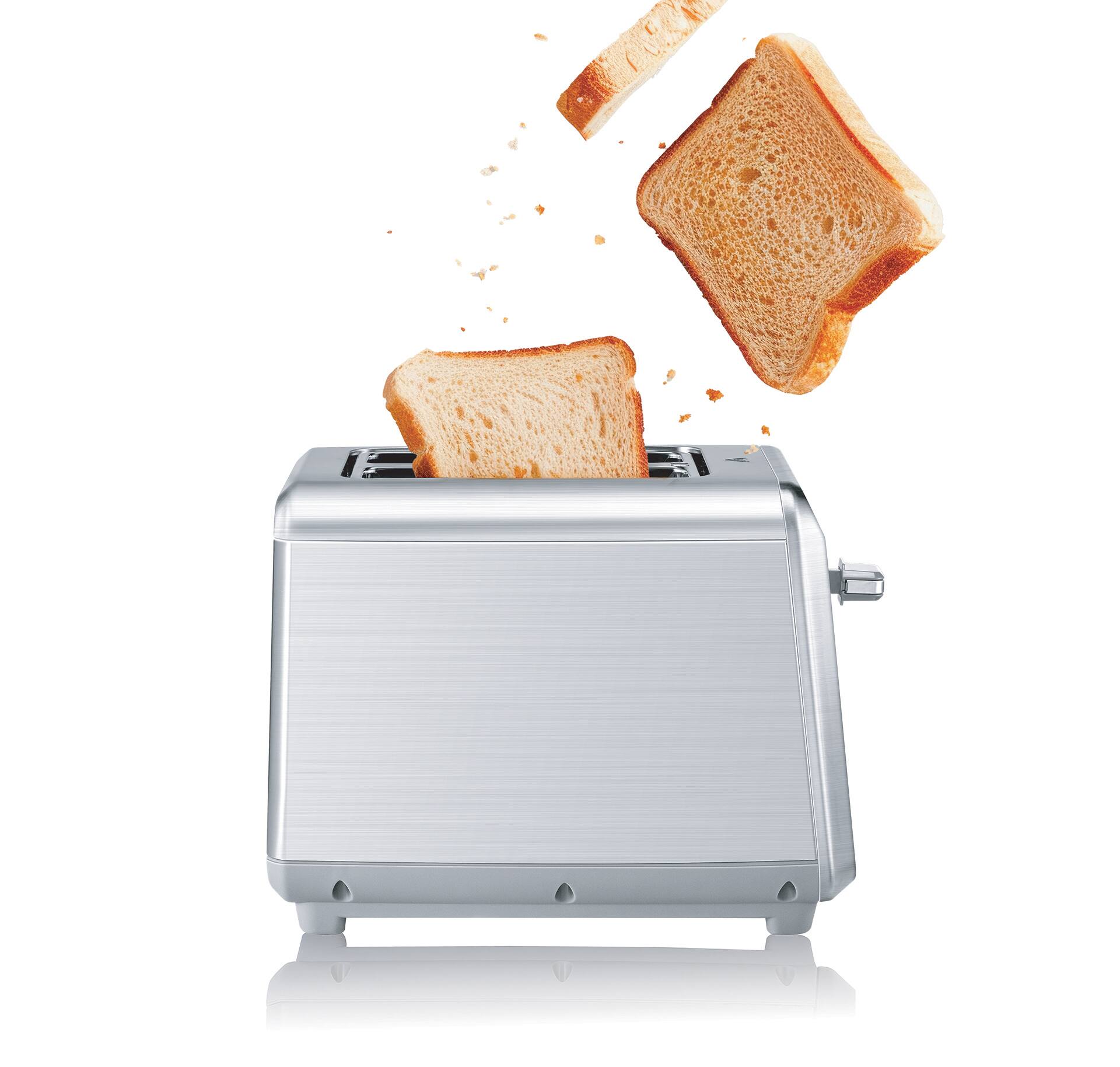 Alt View 1. Livwell - Smart Touch 2 Slice Metal Toaster - Stainless Steel.