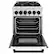 Left. ZLINE - Autograph 24" Legacy Dual Fuel Range w/ 4 Burners & White & Black Accents (RAZ-WM-24-MB) - Multicolor.