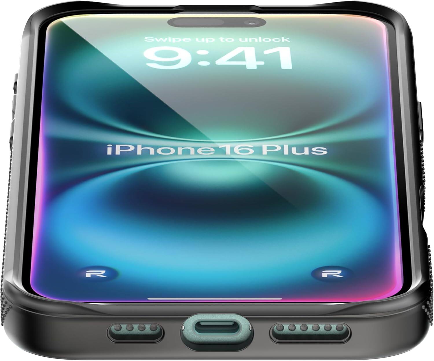 Swipe up to unlock  
9:41  
iPhone 16 Plus