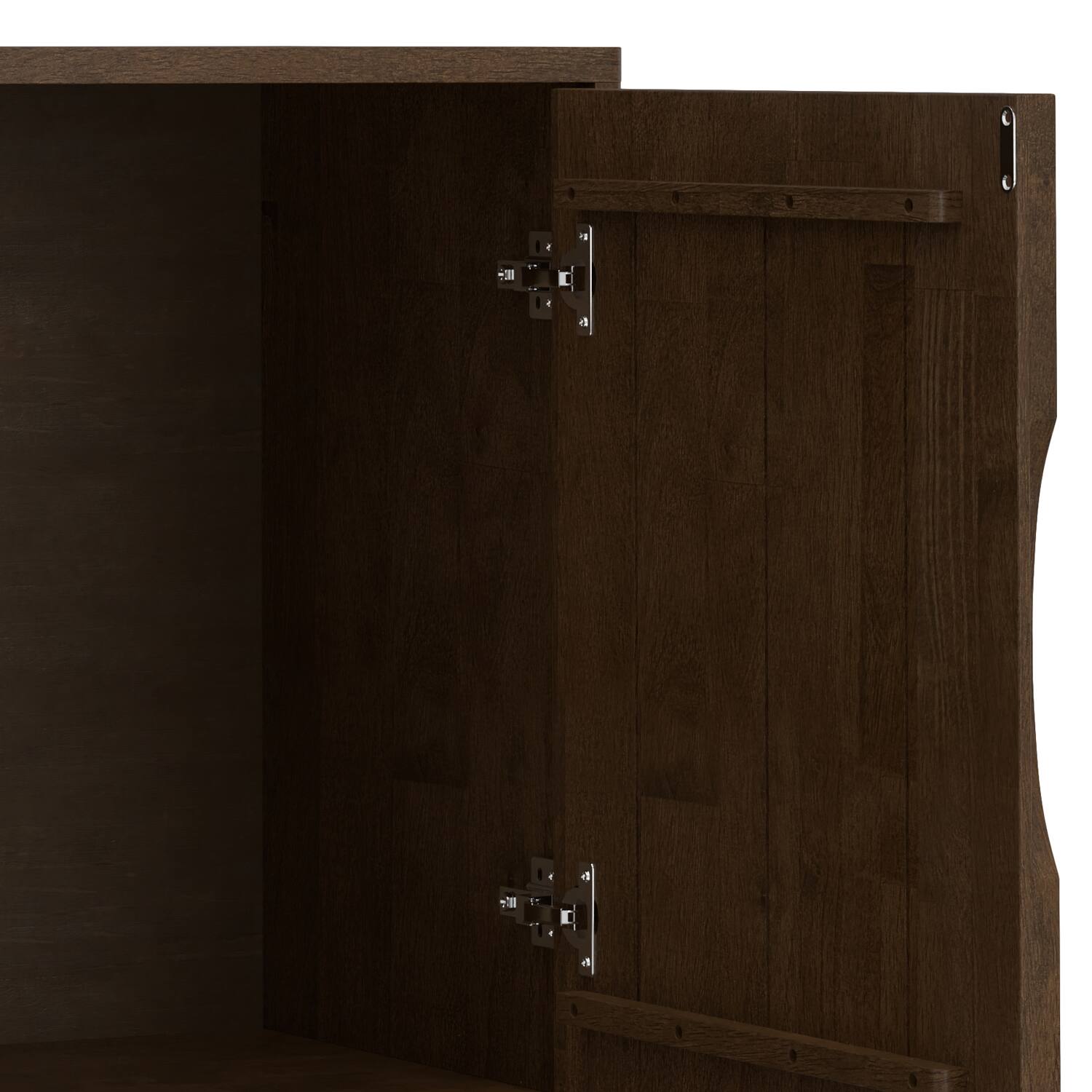 Alt View 8. Simpli Home - Simpli Home Harper 38 inch Wide Solid Wood 2 Door Sideboard Buffet in Walnut Brown - Walnut Brown.