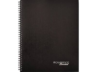 Cambridge - 1-Subject Professional Notebooks, 8.88" x 11", Wide Ruled, 80 Sheets, (06132) - Black
