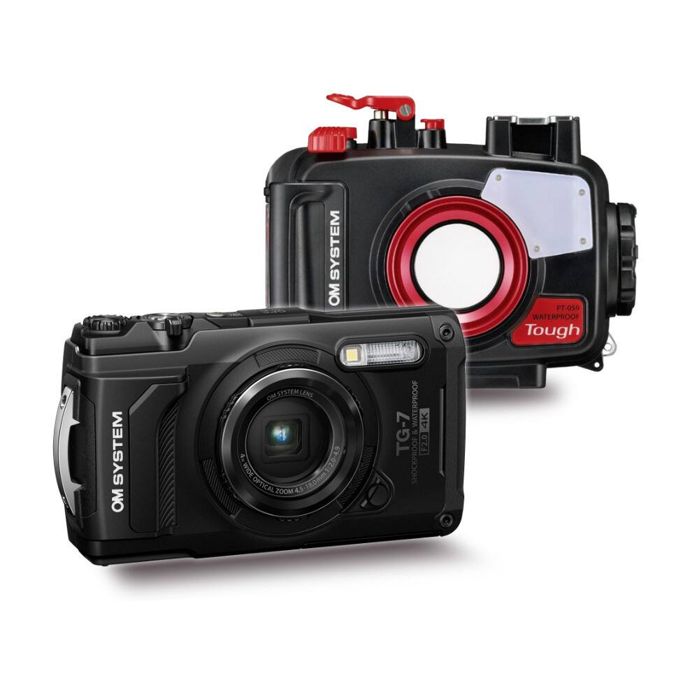 Olympus Tough TG 7 12 MP Black Digital Camera with F2.0 Lens